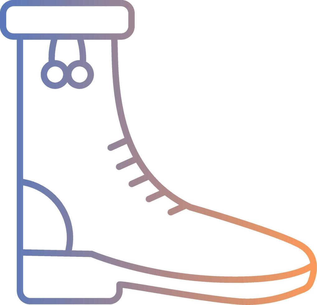 Rain Boots Line Gradient Icon vector