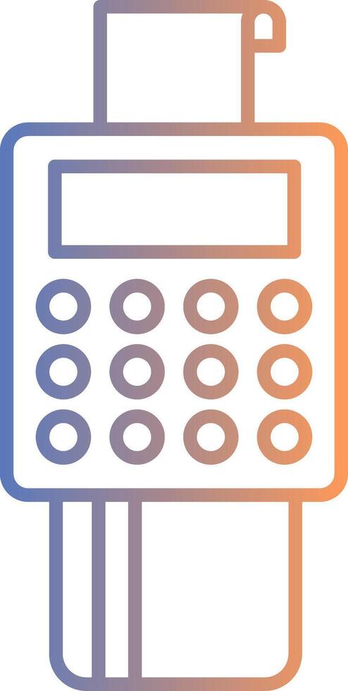 Bank Terminal Line Gradient Icon vector