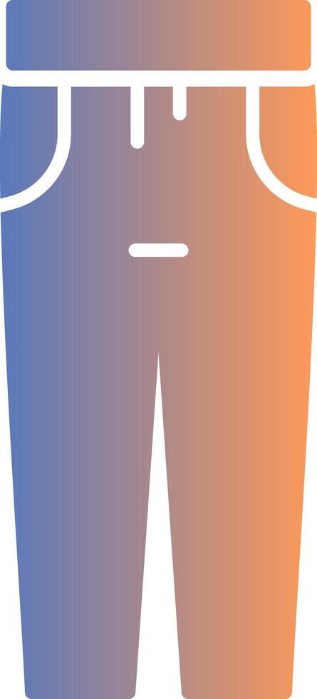 Trousers Gradient Icon vector