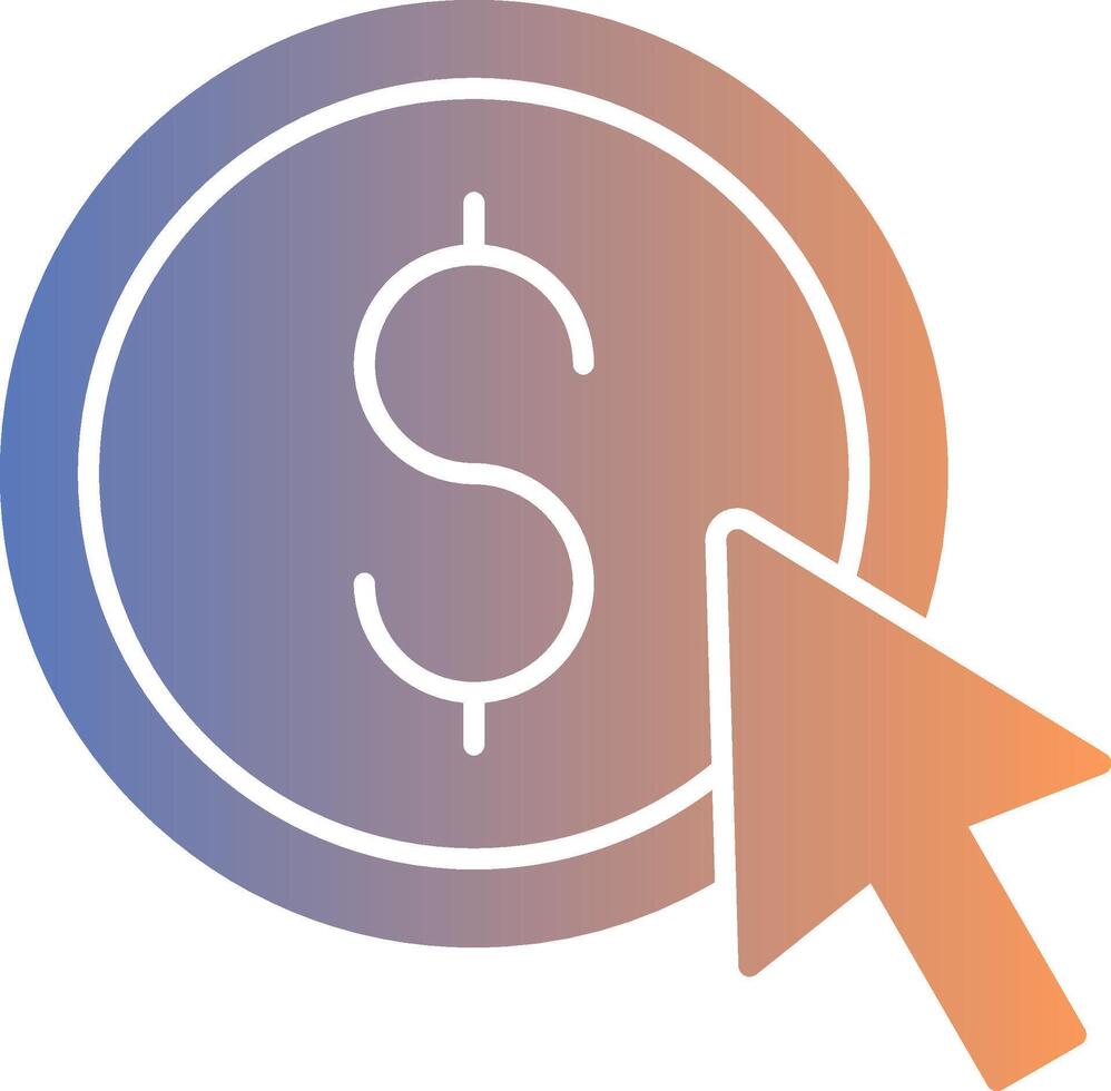 Pay Per Click Gradient Icon vector