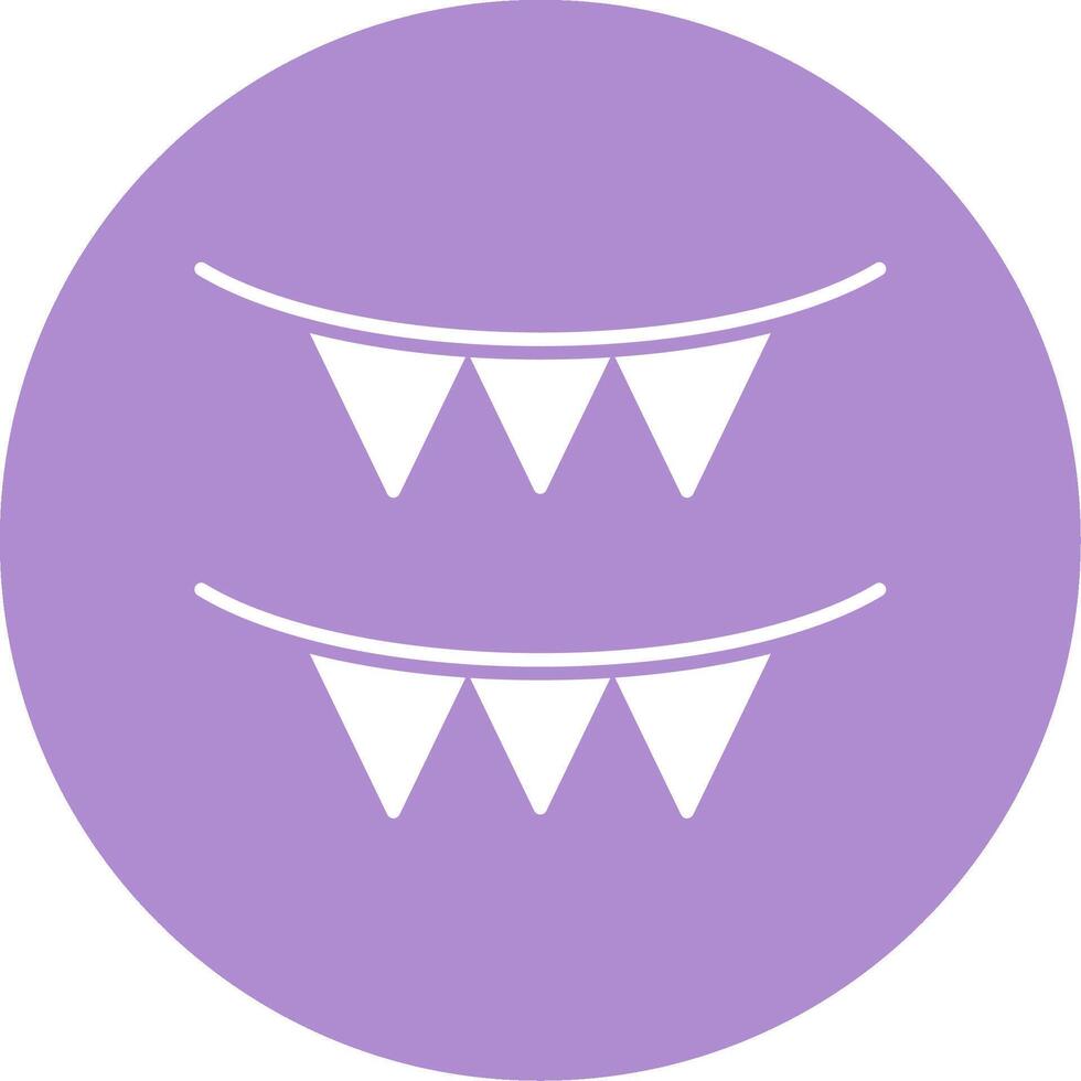 Garland Glyph Circle Icon vector