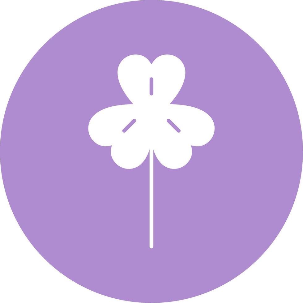 Clover Glyph Circle Icon vector