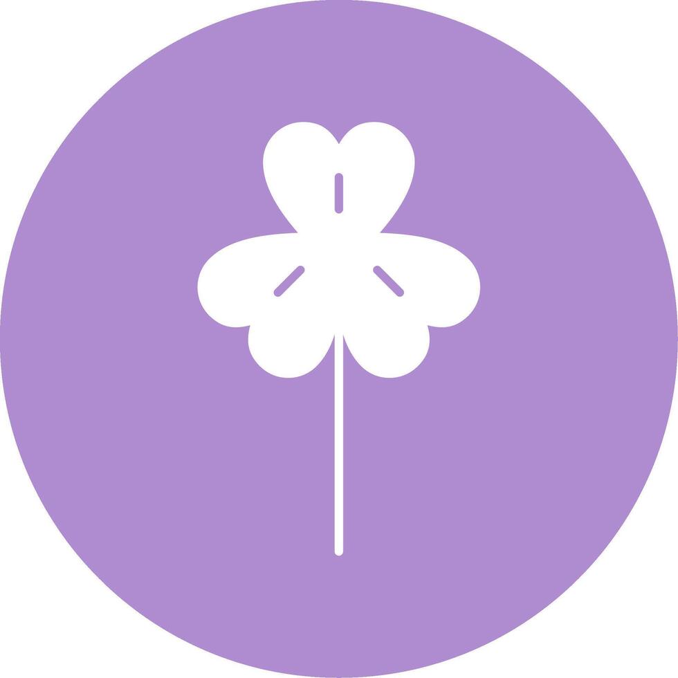 Clover Glyph Circle Icon vector