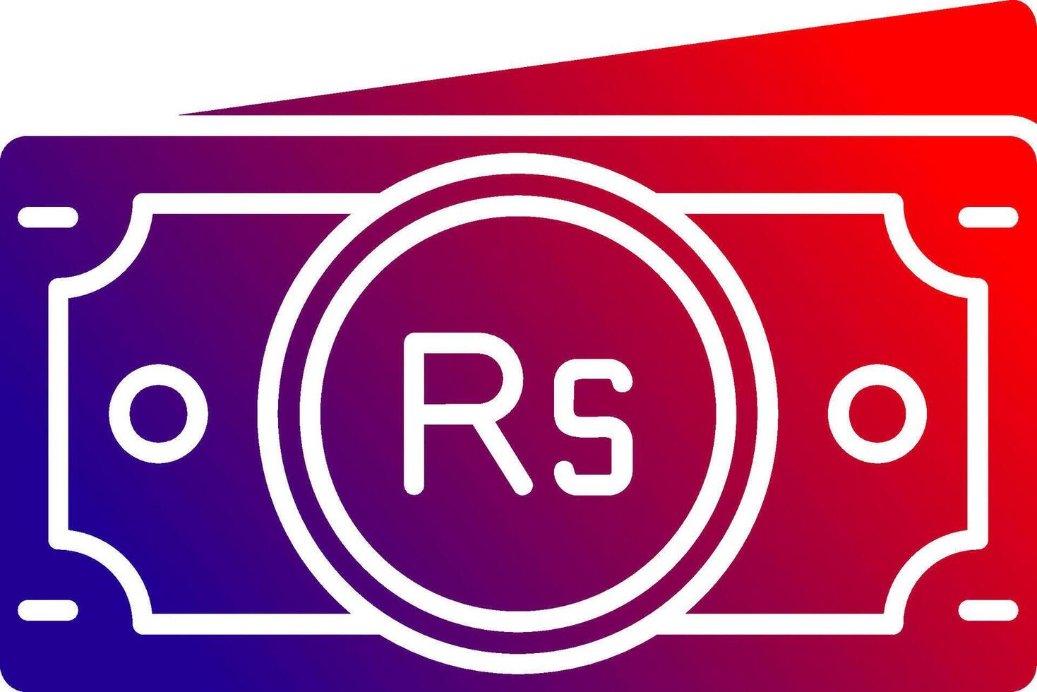 Rupee Solid Gradient Icon vector