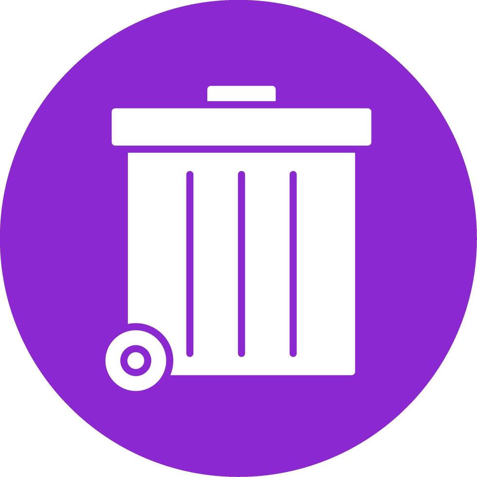 Refuse Glyph Circle Icon vector