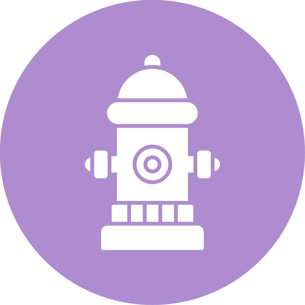 Fire Hydrant Glyph Circle Icon vector