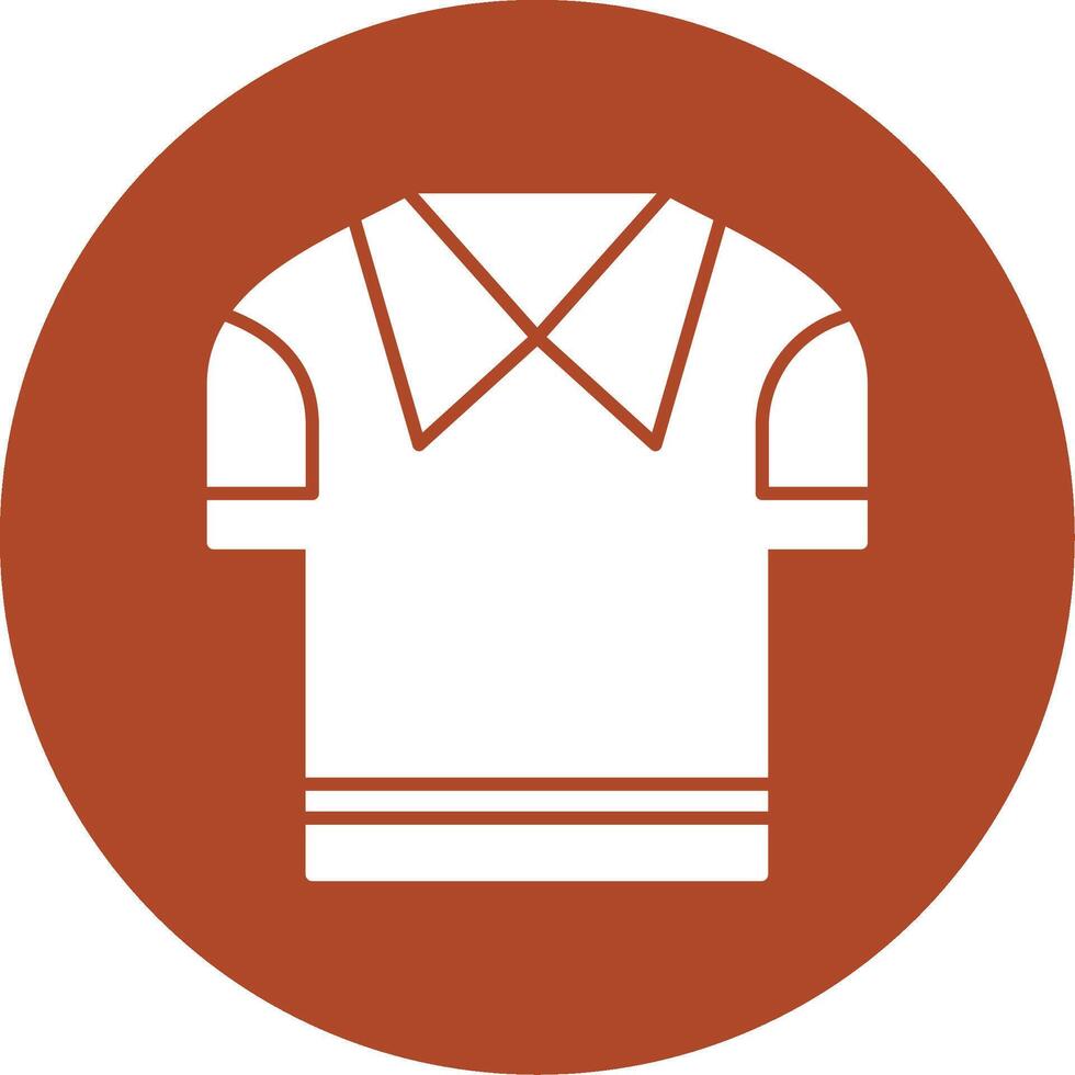 Casual Shirt Glyph Circle Icon vector