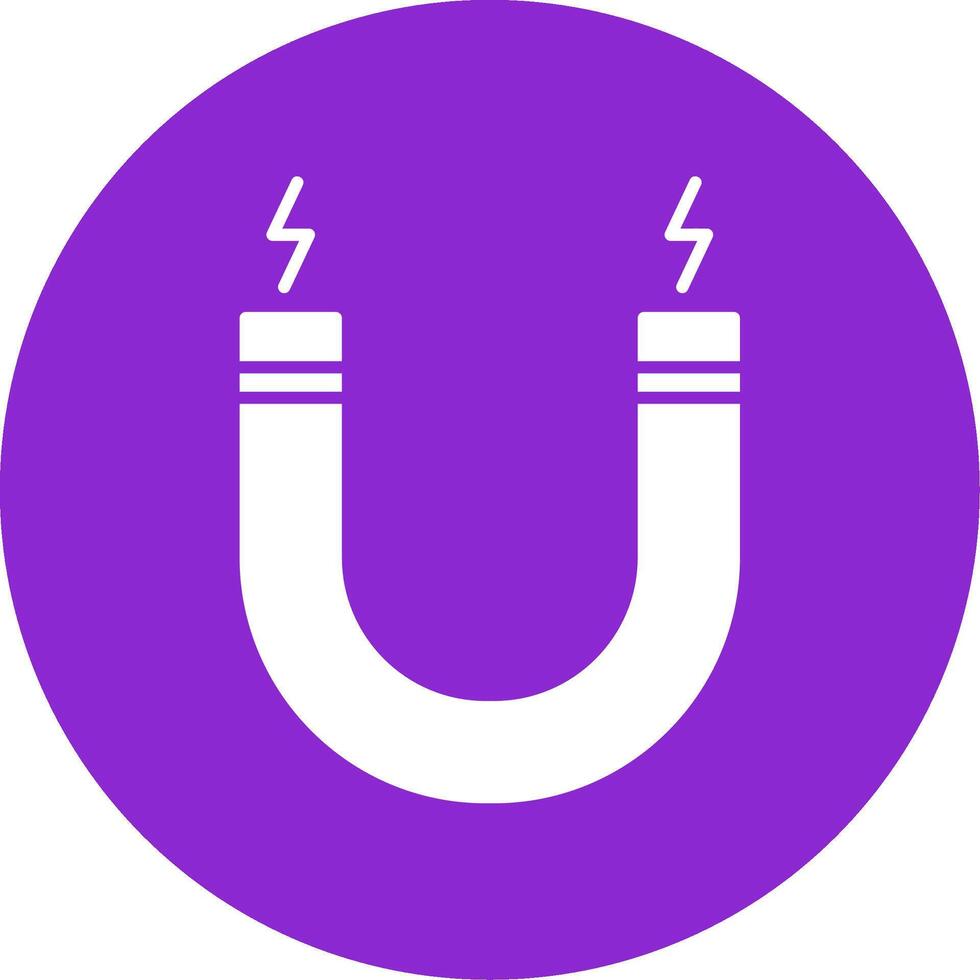 Attract Glyph Circle Icon vector