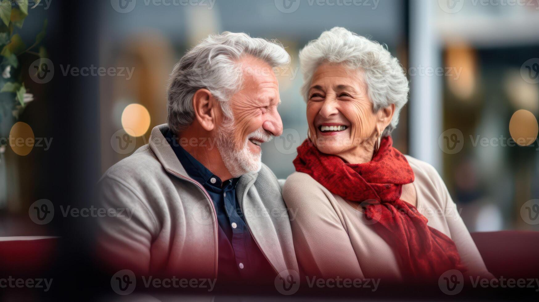 AI generated Beaming Grandparents, Hearts United Forever photo