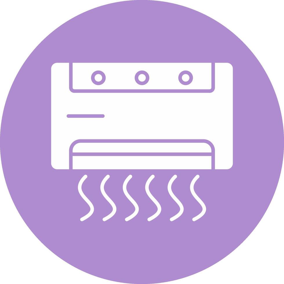 Air Conditioner Glyph Circle Icon vector