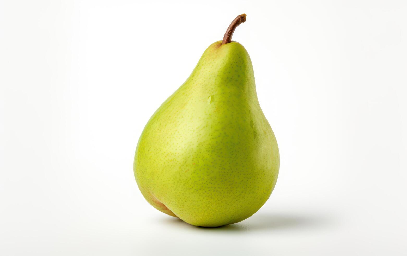 AI generated fresh pear isolated on white background photo