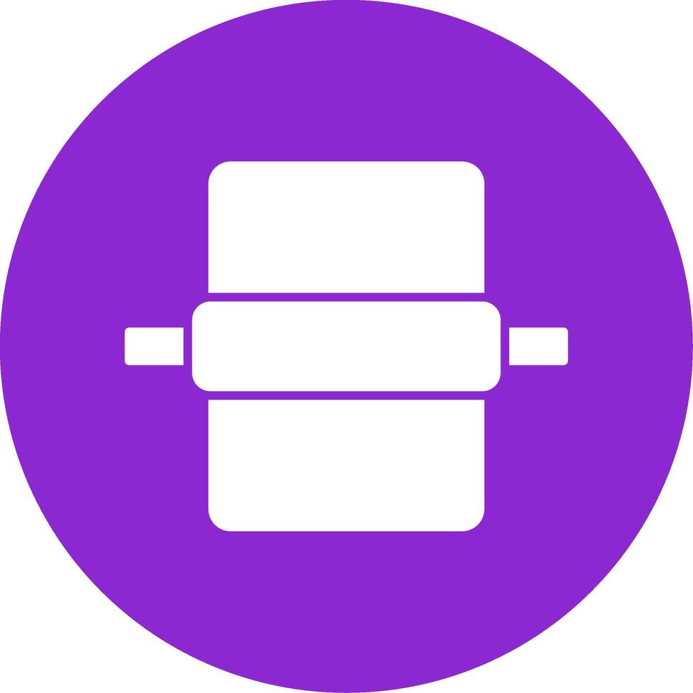 Dough Glyph Circle Icon vector