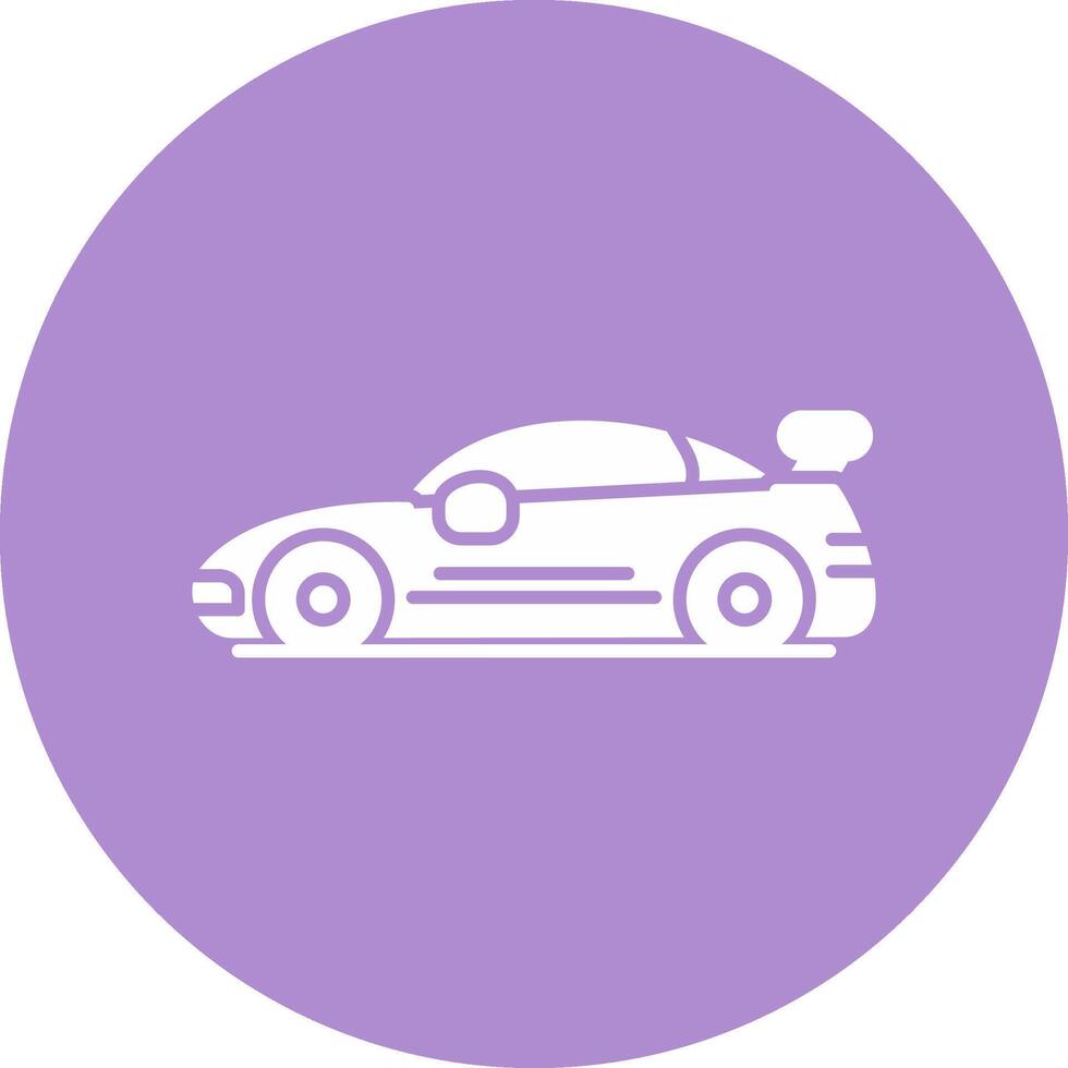 Sports Car Glyph Circle Icon vector