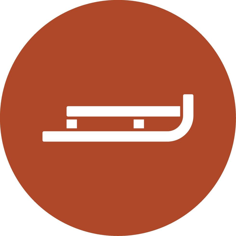 Sled Glyph Circle Icon vector