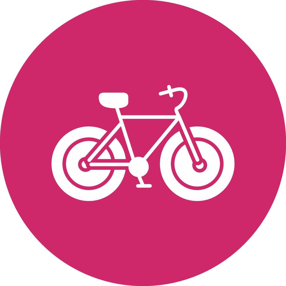 icono de círculo de glifo de bicicleta vector