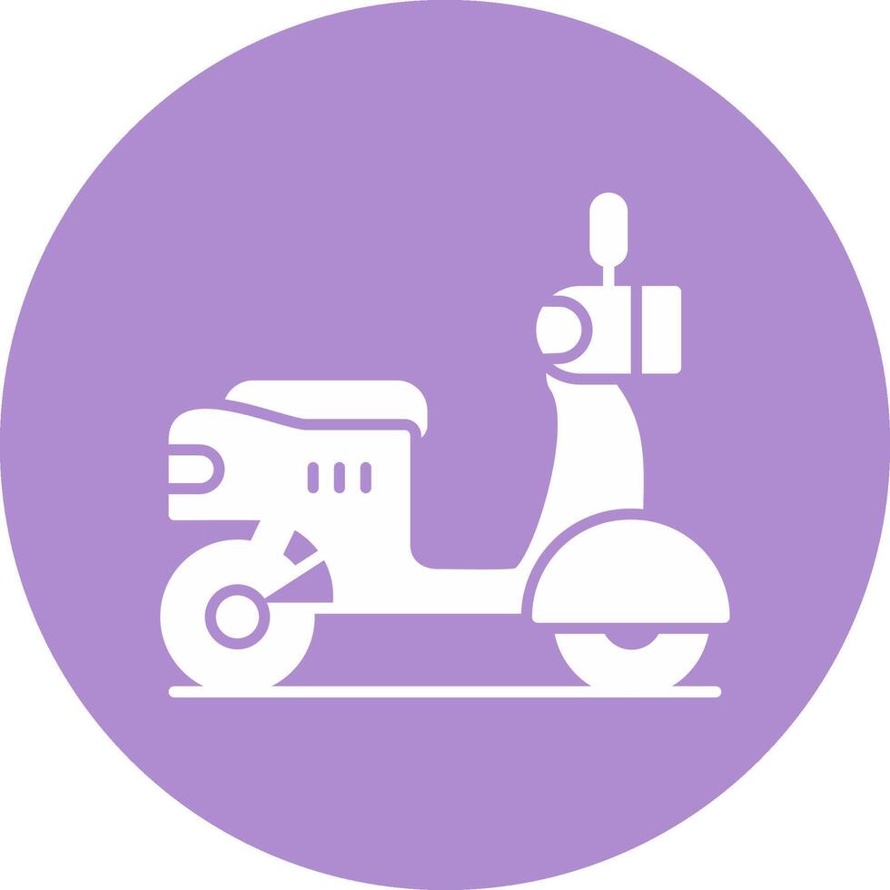 Scooter Glyph Circle Icon vector