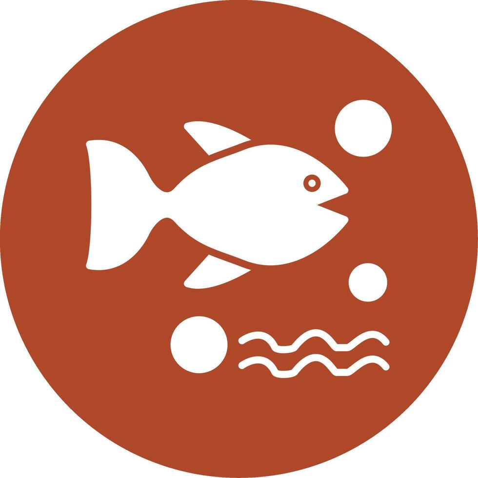 Seafood Glyph Circle Icon vector