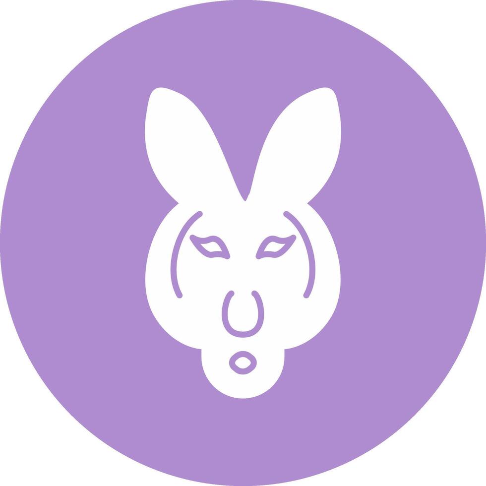 Kangaroo Glyph Circle Icon vector