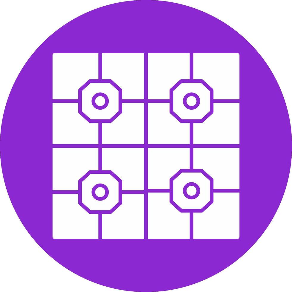 Floor Tiles Glyph Circle Icon vector