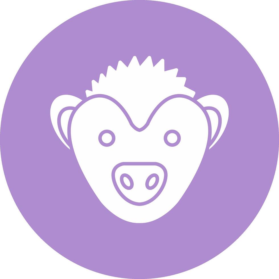 Hedgehog Glyph Circle Icon vector