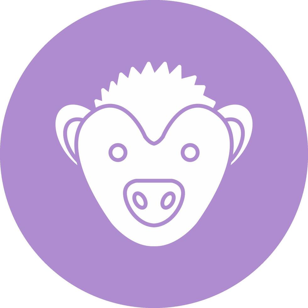 Hedgehog Glyph Circle Icon vector