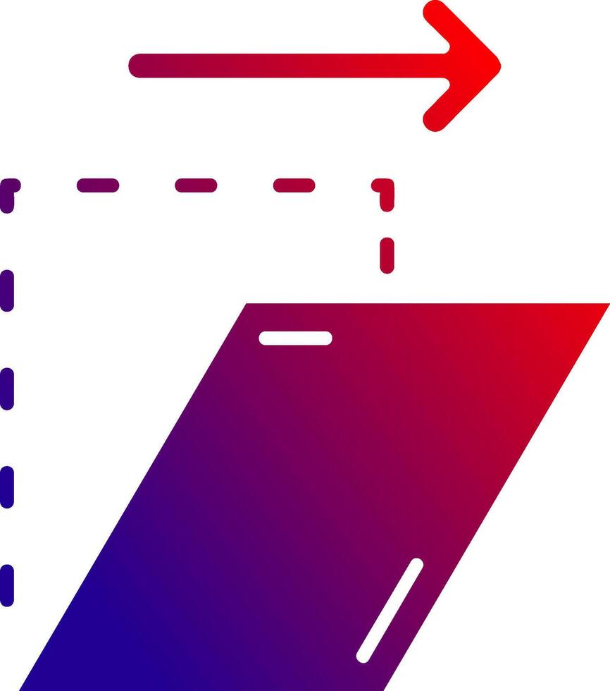 Shear Solid Gradient Icon vector