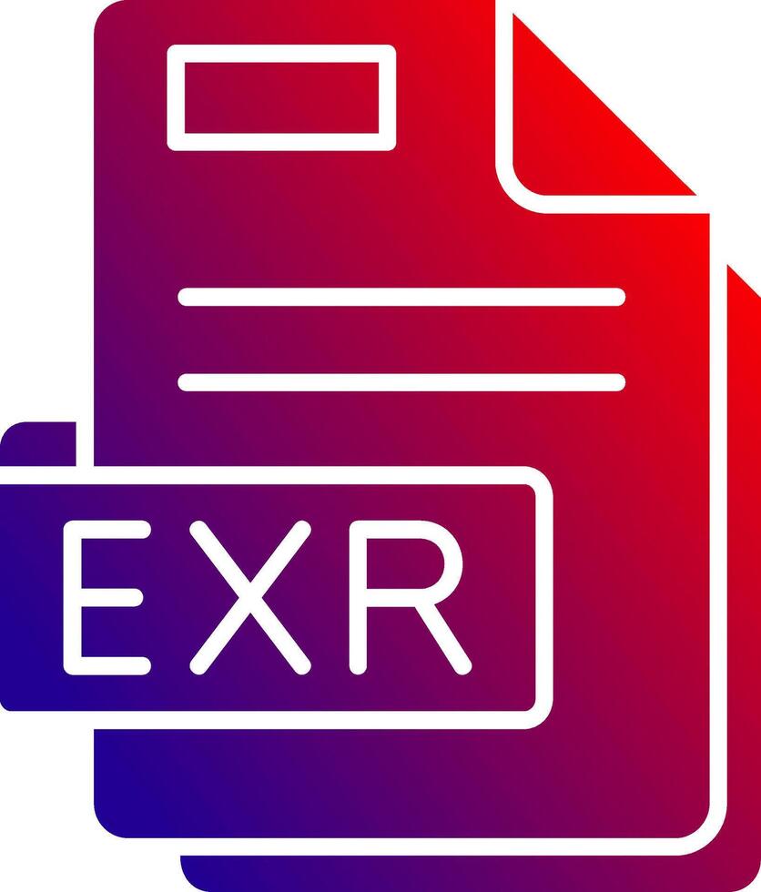 Exr Solid Gradient Icon vector