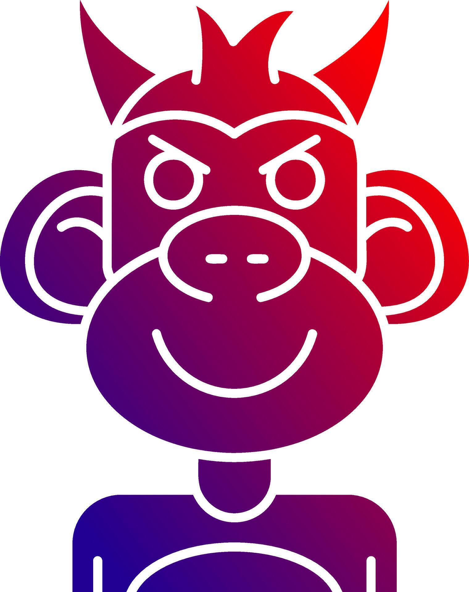 Demon Solid Gradient Icon 37808154 Vector Art at Vecteezy