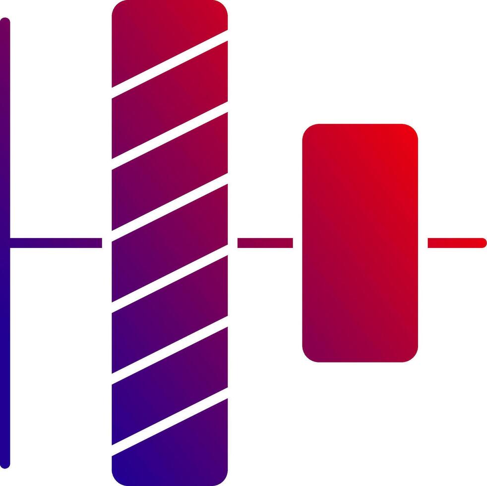 Vertical alignment Solid Gradient Icon vector