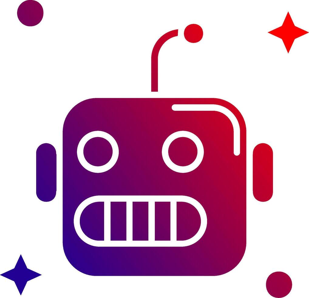 Robot Solid Gradient Icon 37808228 Vector Art at Vecteezy