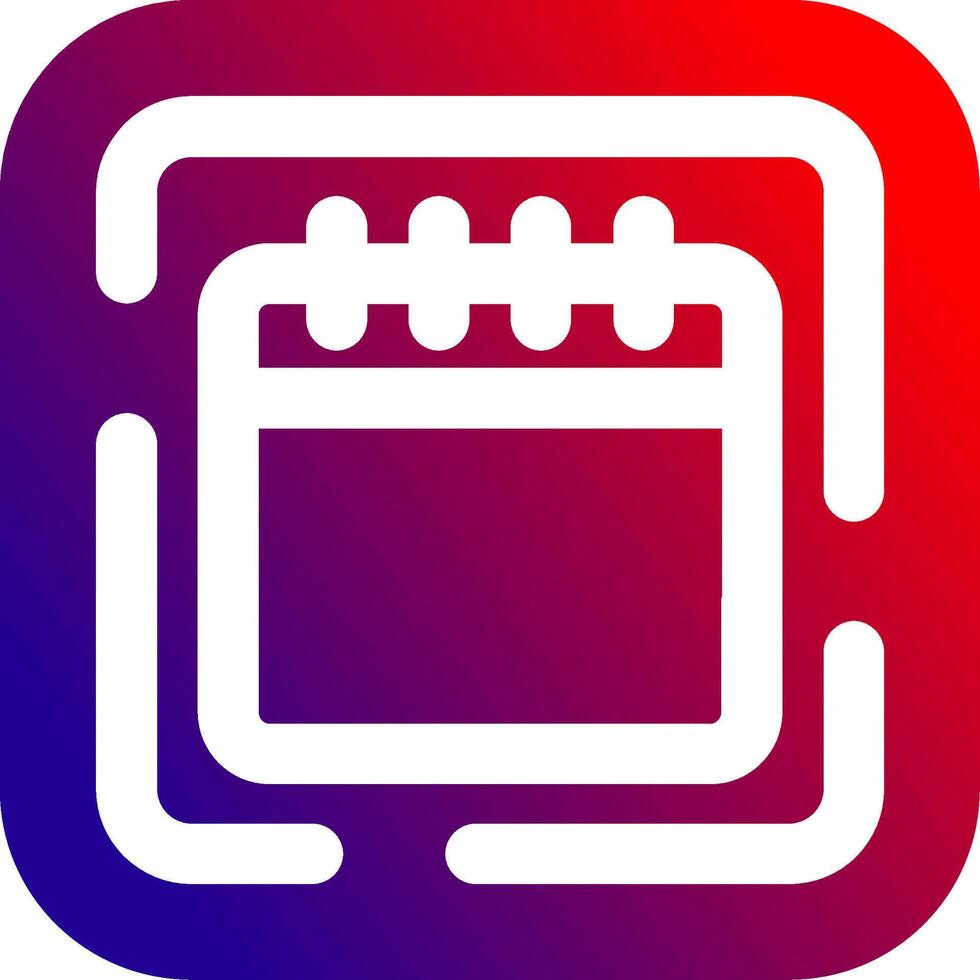 Calendar Solid Gradient Icon vector