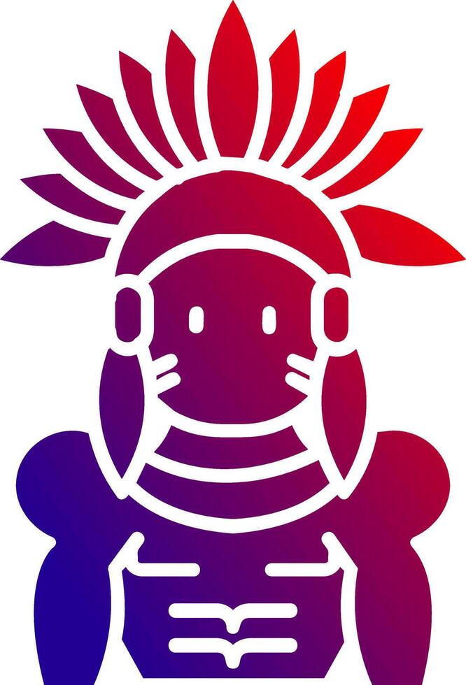 Indian Solid Gradient Icon vector