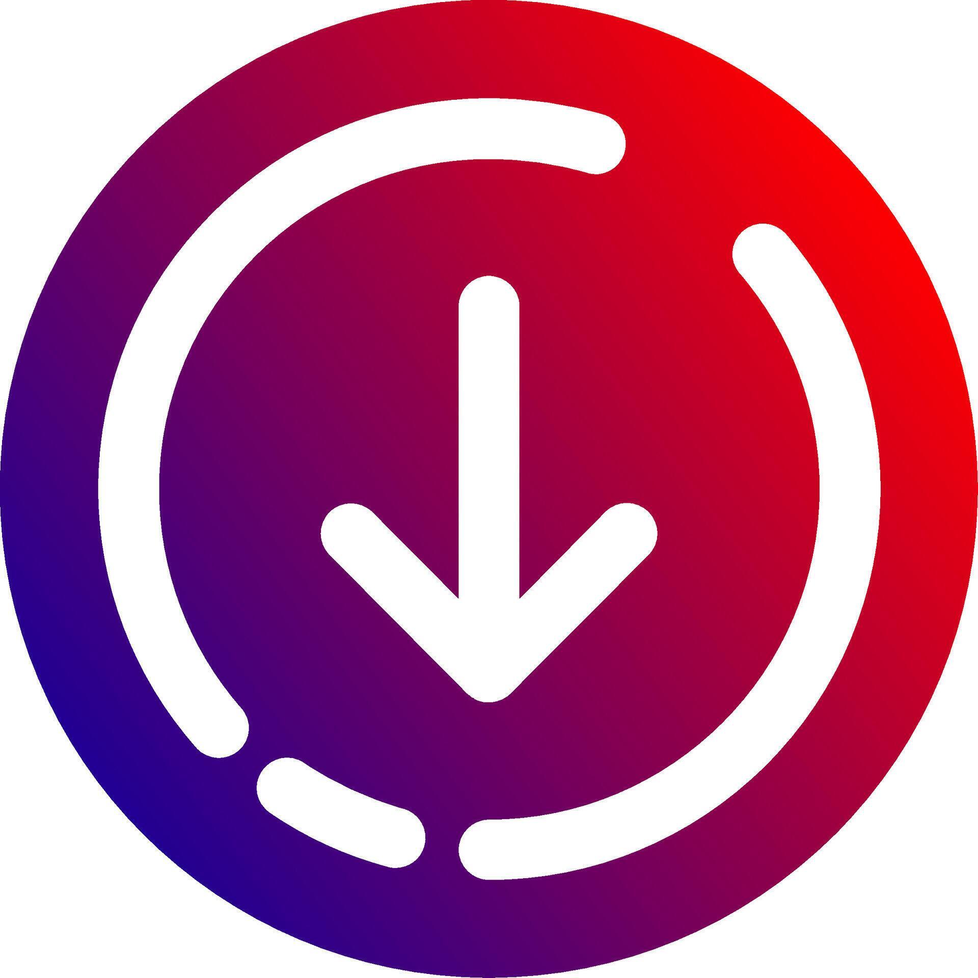 Down arrow Solid Gradient Icon 37808355 Vector Art at Vecteezy