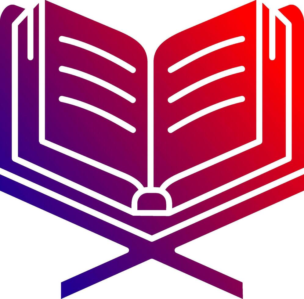 Read Solid Gradient Icon vector