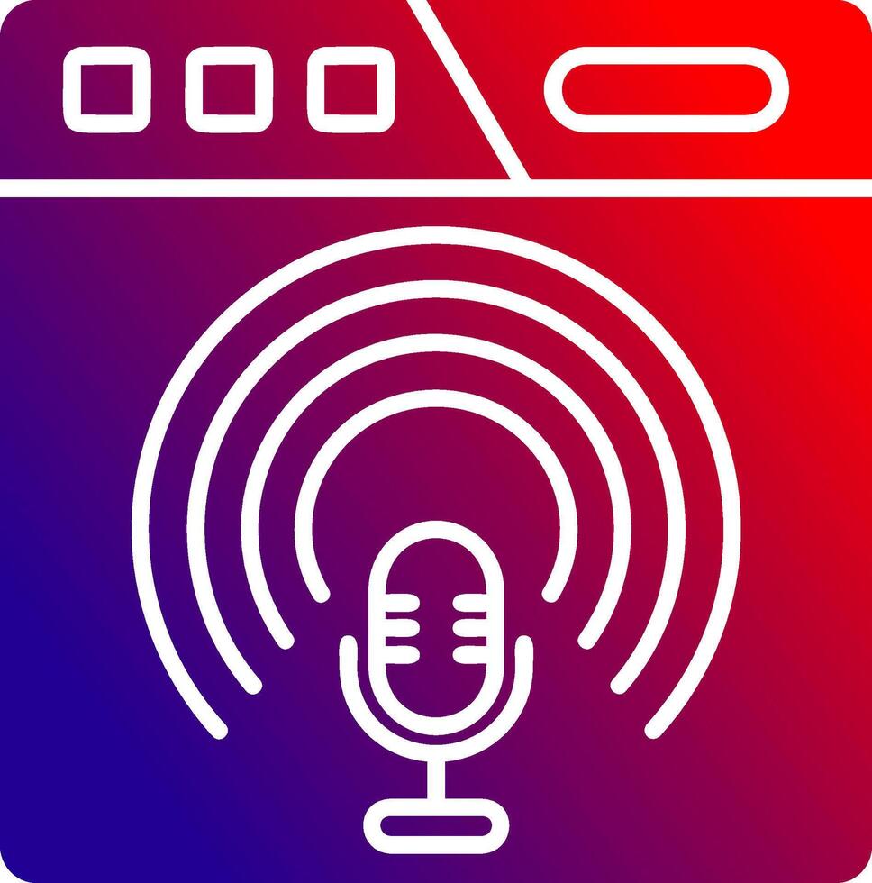 podcast Solid Gradient Icon vector