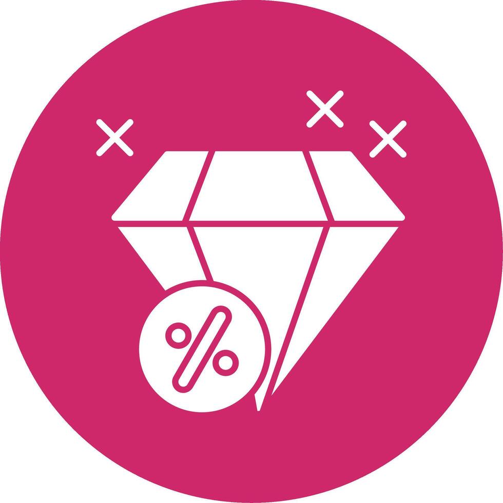 Diamond Glyph Circle Icon vector