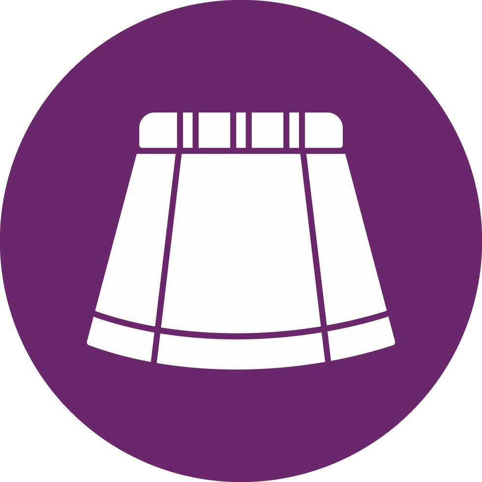 Skirt Glyph Circle Icon vector