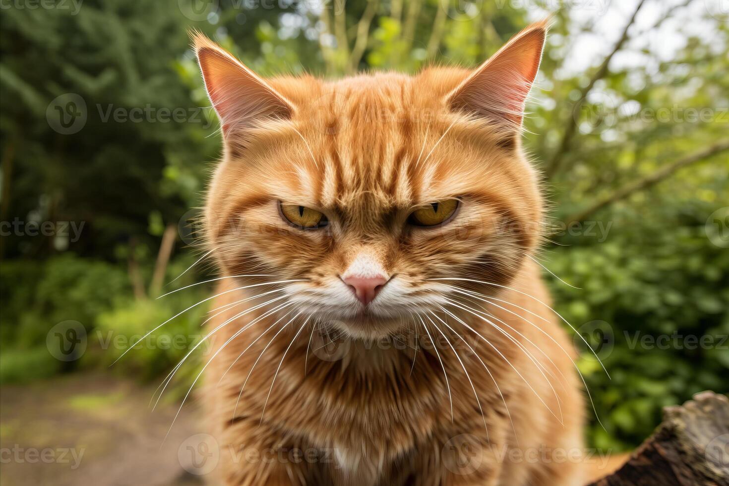 ai generado adorable de cerca de un curioso gato con un sorprendido expresión, Perfecto para memes y animal amantes foto