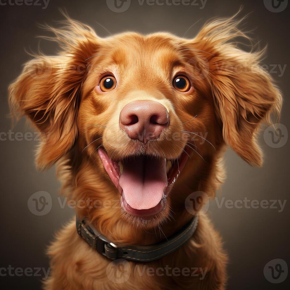 AI generated Cute and funny close-up photo of a dog with an amusing expression - perfect for laughter and smiles