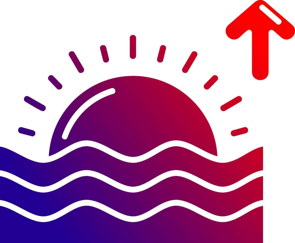 Sunrise Solid Gradient Icon vector
