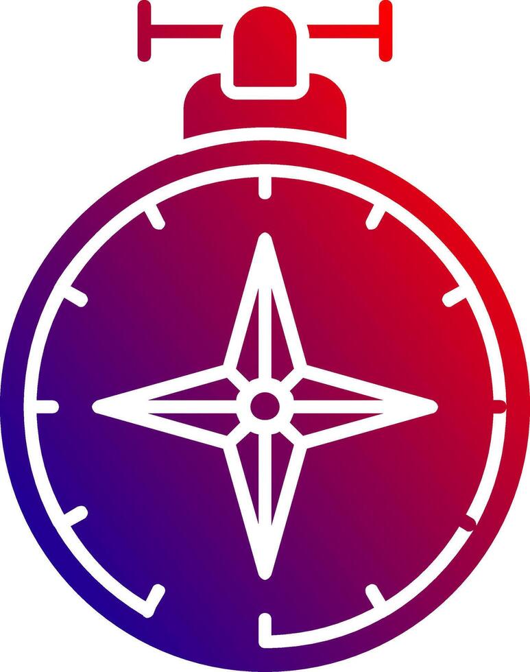 Compass Solid Gradient Icon vector