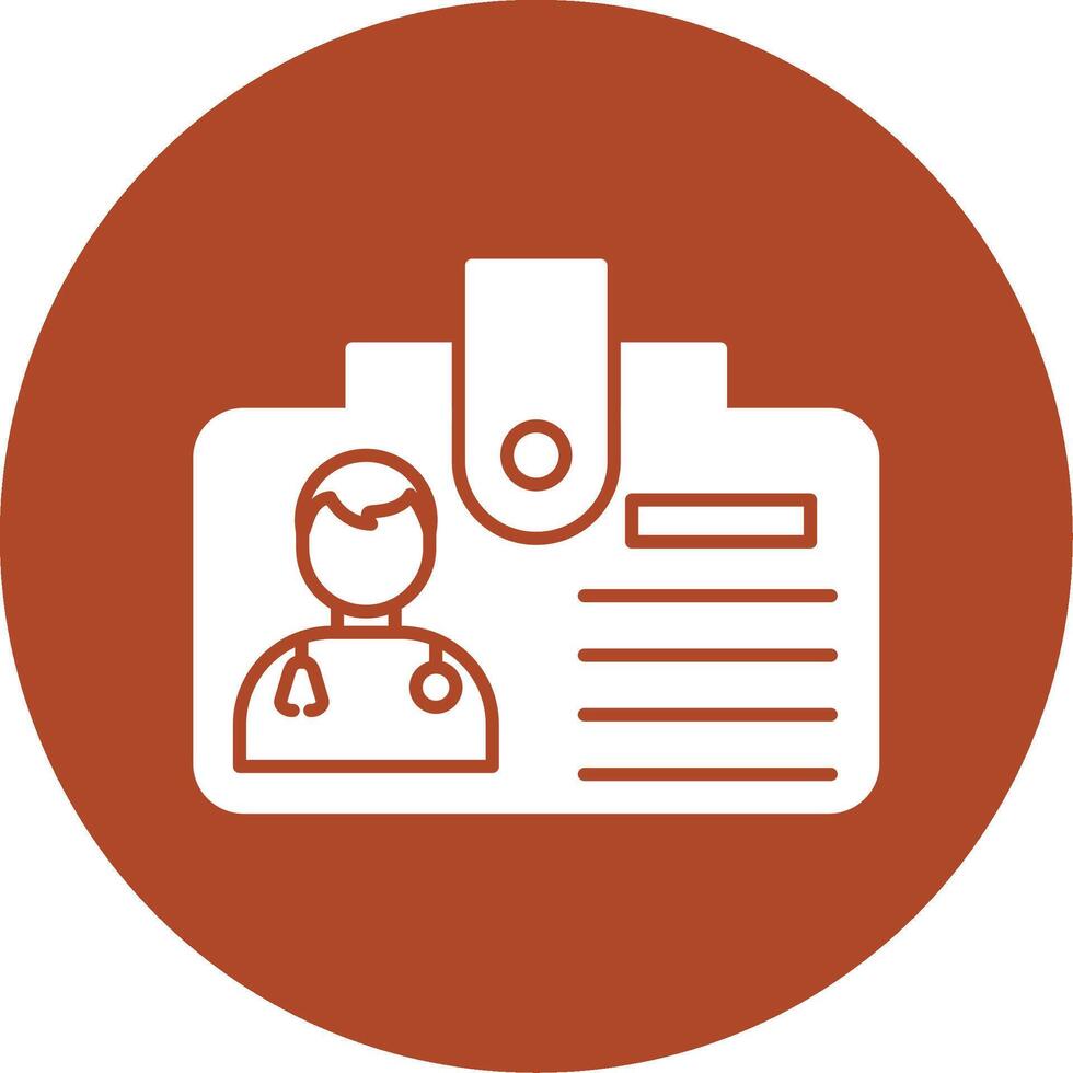 Id Card Glyph Circle Icon vector