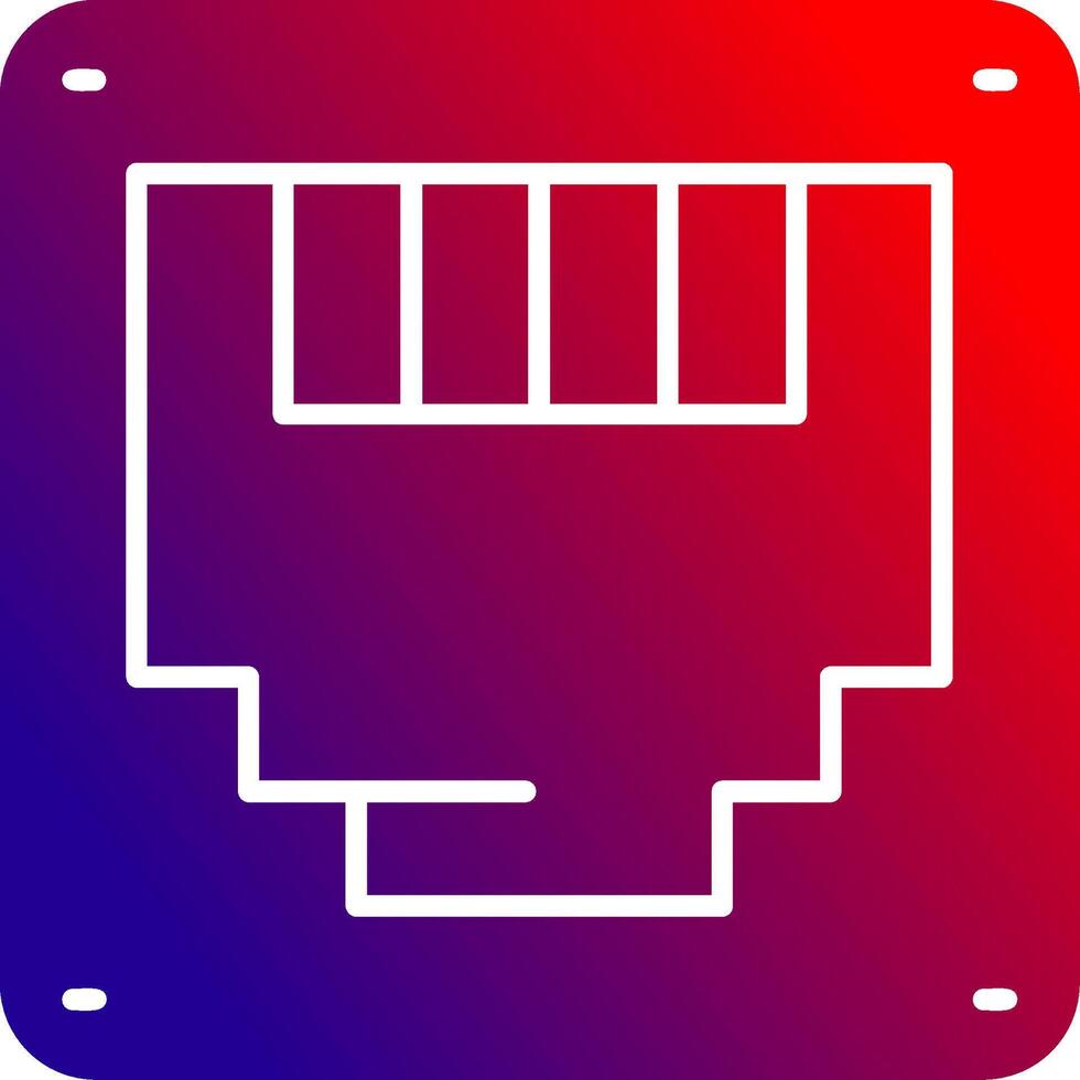 Ethernet Solid Gradient Icon vector