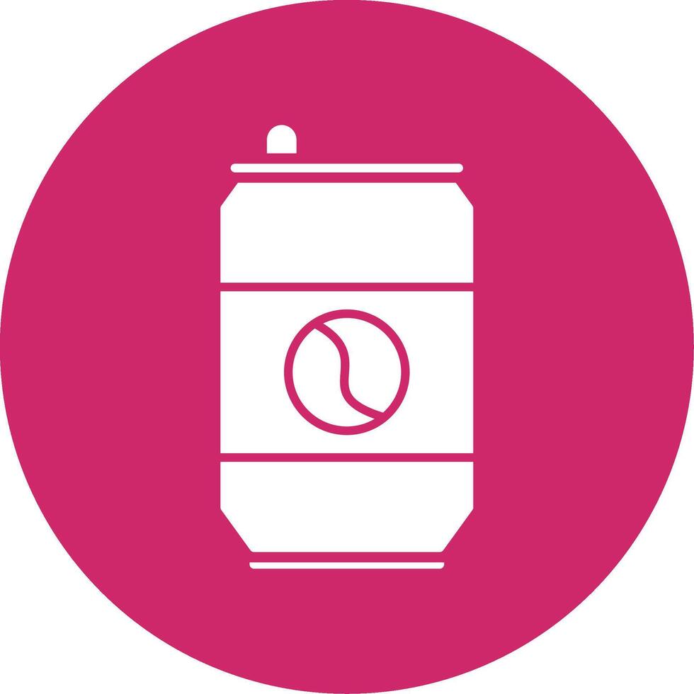 Soda Can Glyph Circle Icon vector