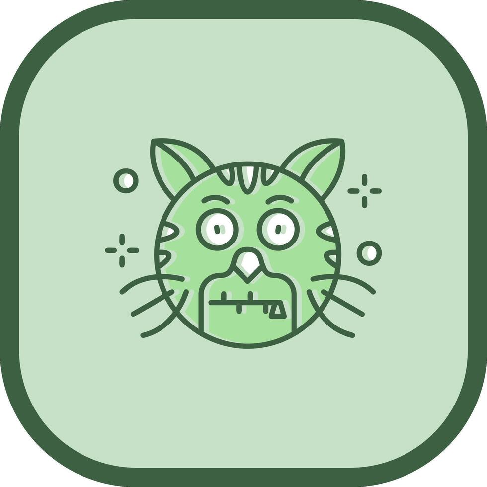 Zipped Line filled sliped Icon vector