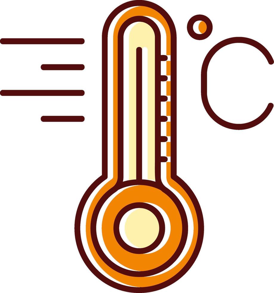 Temperature filled Sliped Retro Icon vector