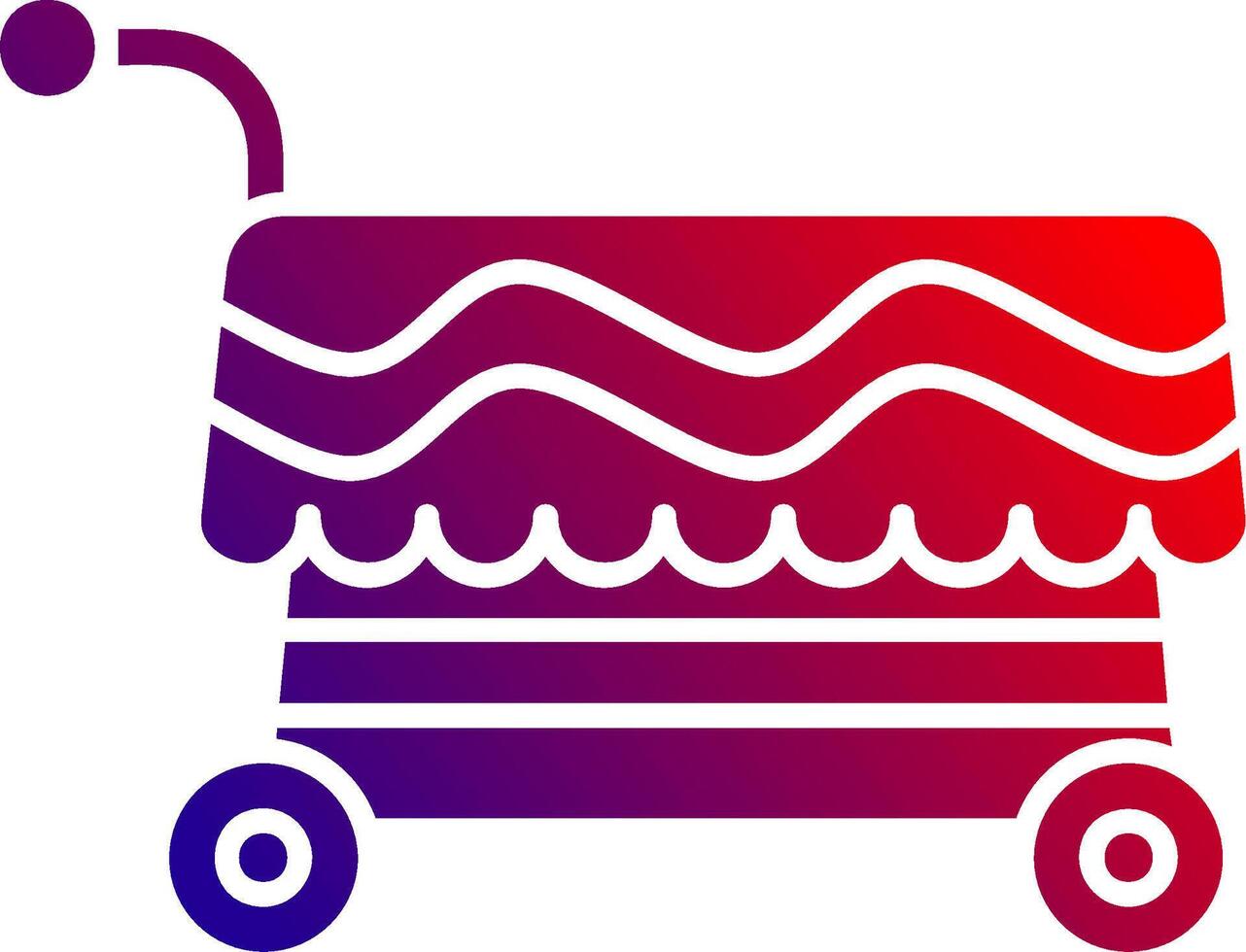 Cart Solid Gradient Icon vector