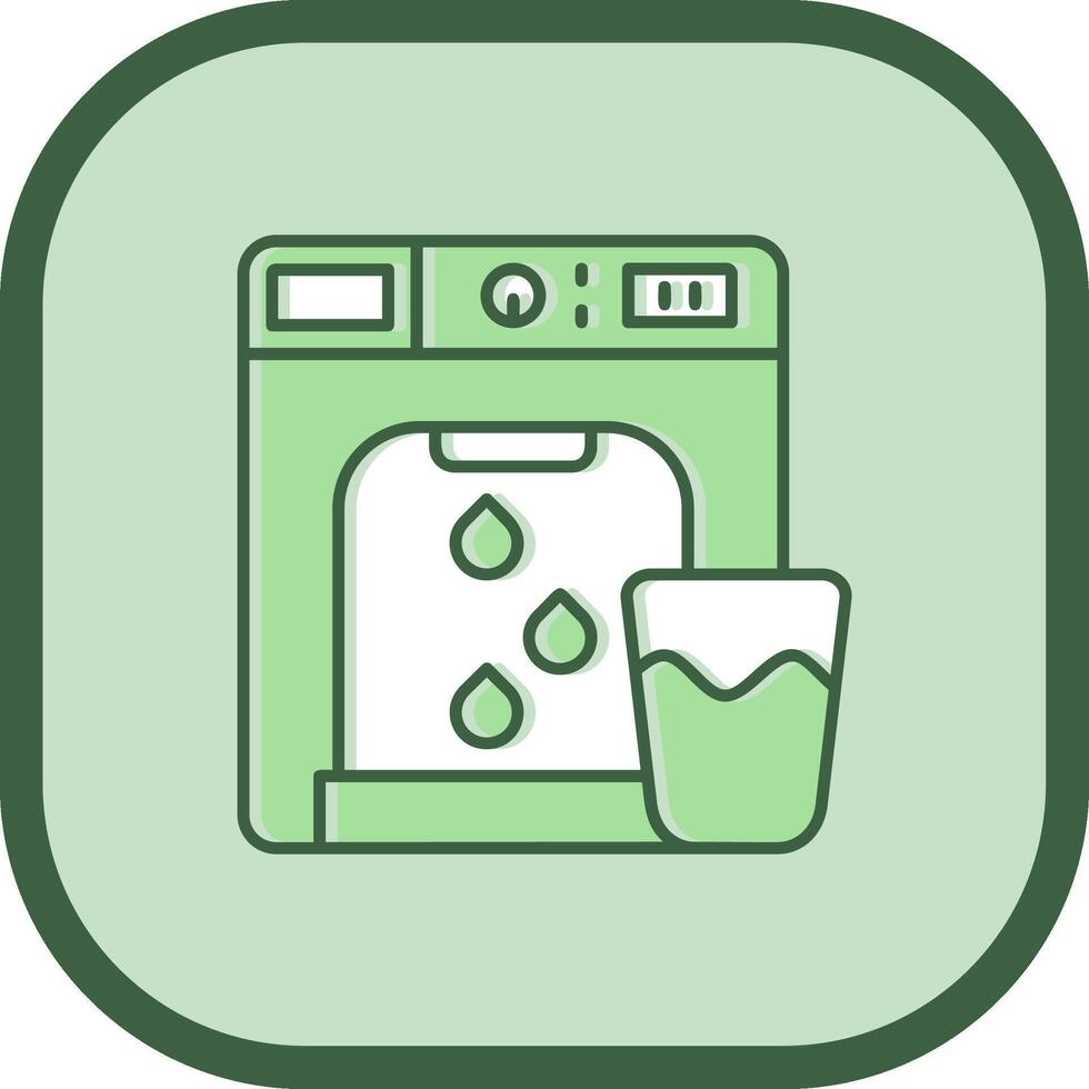 Dispenser Line filled sliped Icon vector