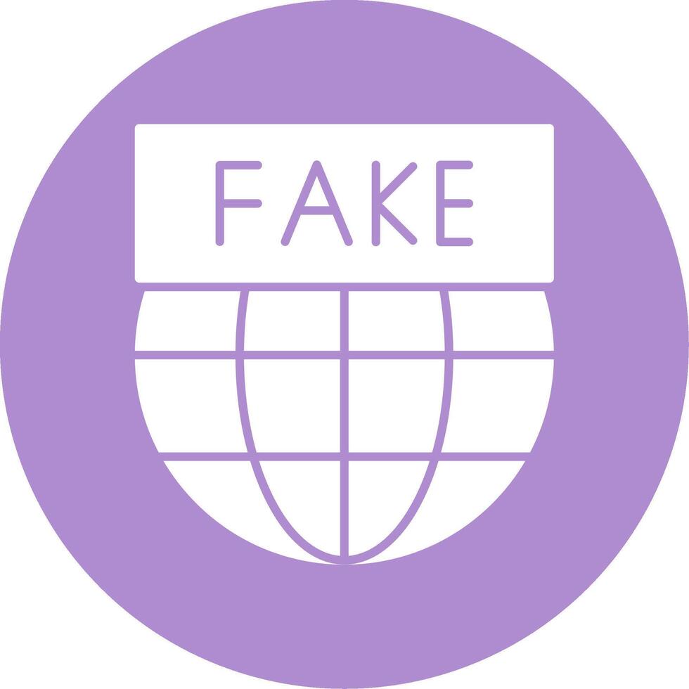 Fake News Glyph Circle Icon vector