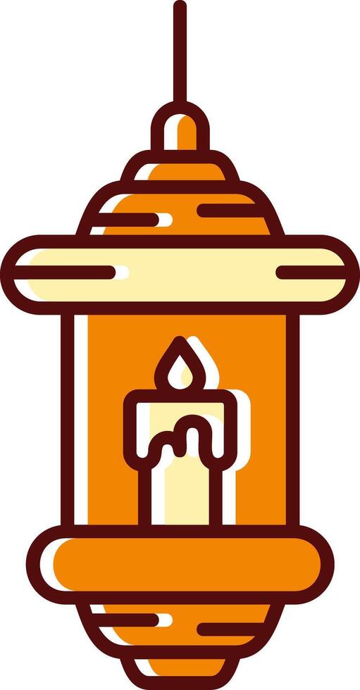 velas lleno resbaló retro icono vector